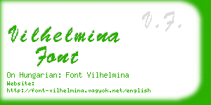 vilhelmina font business card